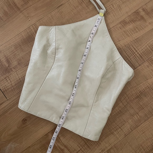 Vintage Leather Beige Halter Top BN - Picture 3 of 8